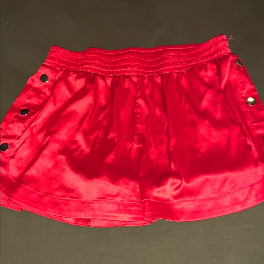 Red Silk Shorts